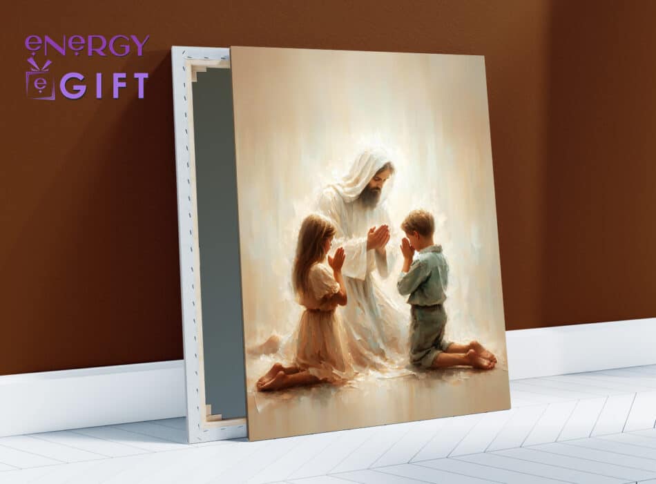 Tablou Canvas religios Iisus hristos si copii