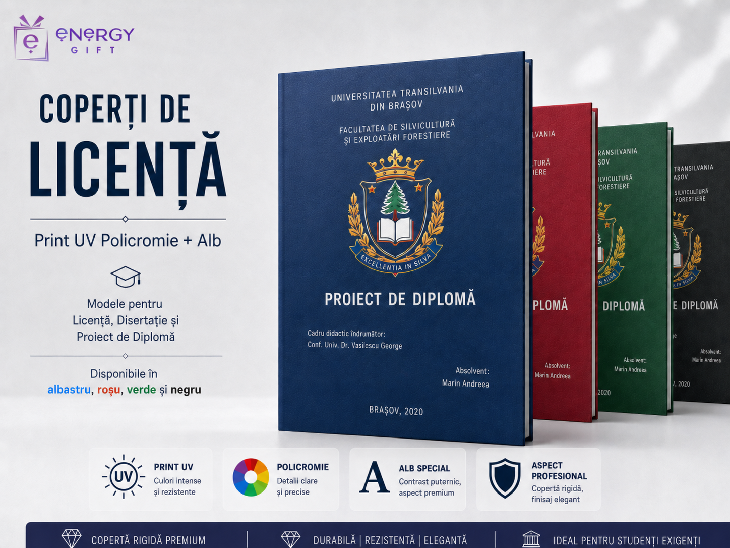 copertă licență personalizată pentru lucrare