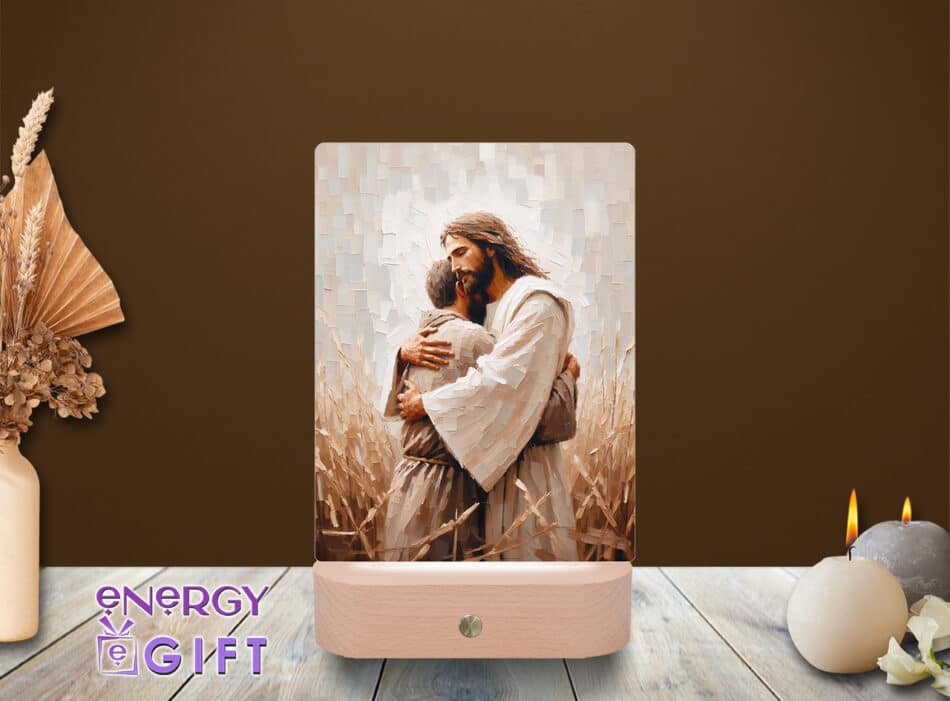 Lampă LED cu icoană religioasă, vedere din față – Lampă LED Icoană 20