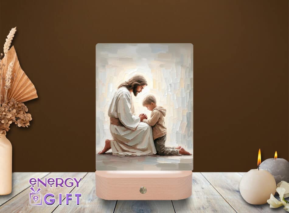 Lampă LED cu icoană religioasă, vedere din față – Lampă LED Icoană 23