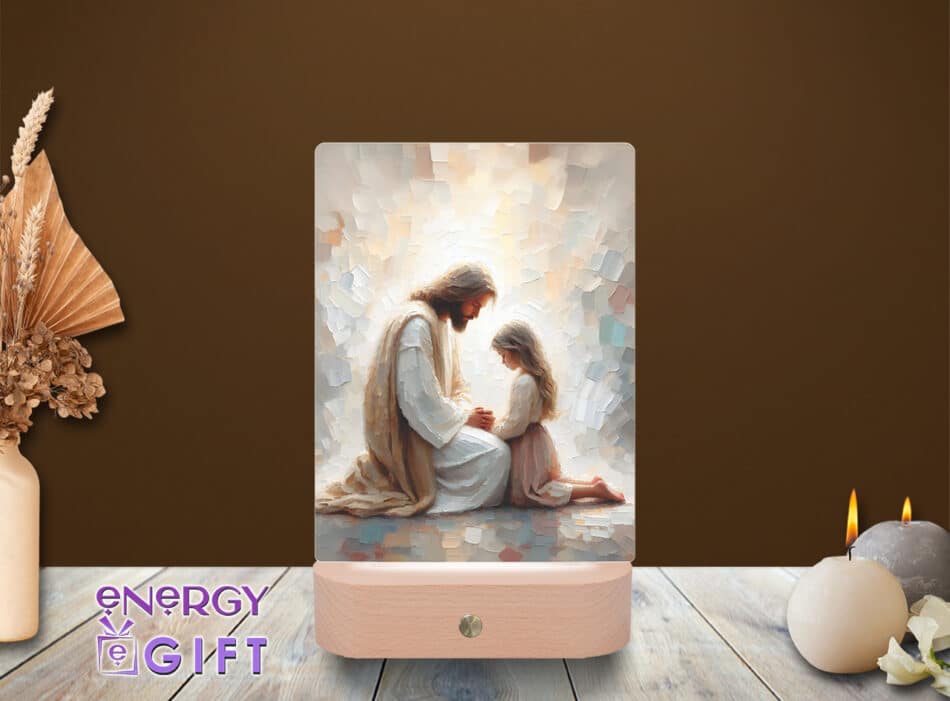 lampa led 3d icoana Iisus hristos ortodox rugaciune