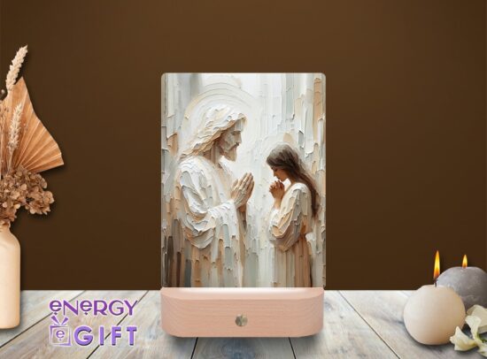 lampa led 3d icoana Iisus hristos ortodox cu copii