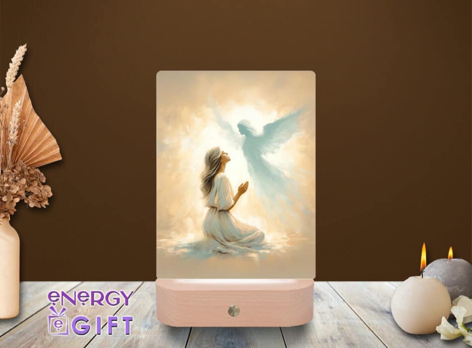 Lampă LED cu icoană religioasă, vedere din față – Lampă LED Icoană 30