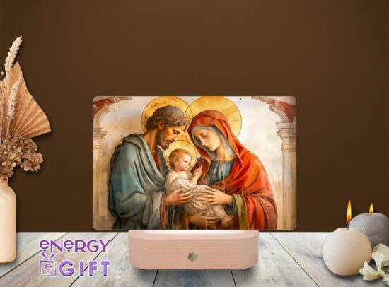 lampa led 3d icoana Iosif si Maria ortodox