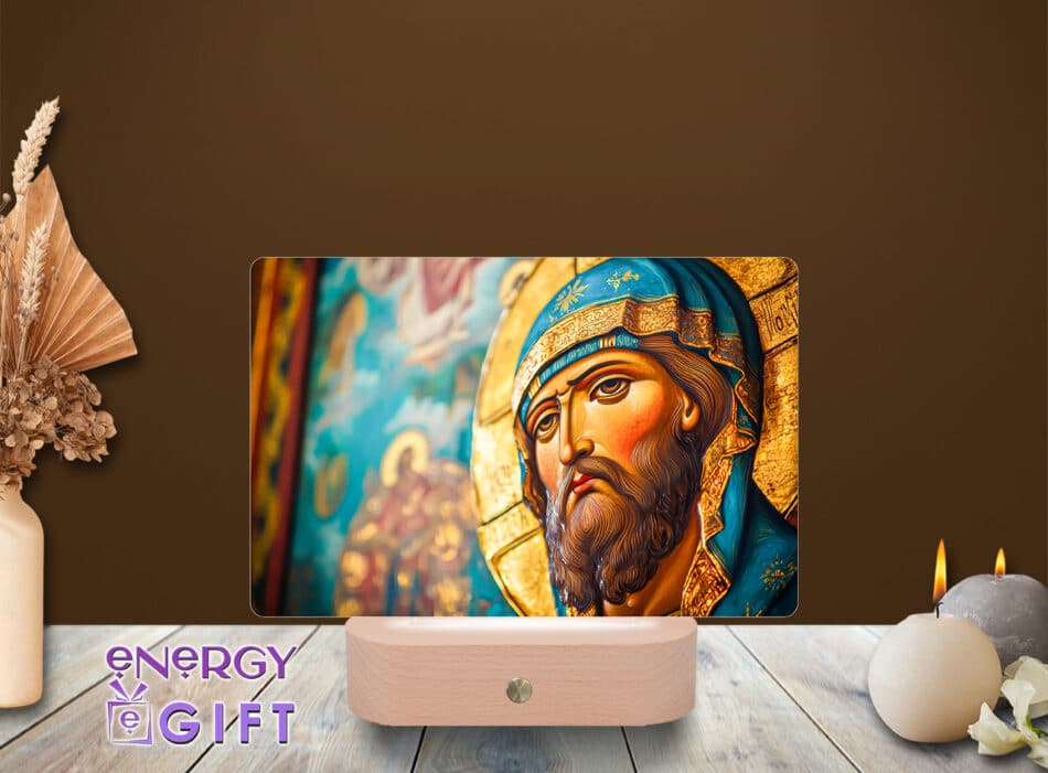 lampa led 3d icoana Iisus hristos ortodox
