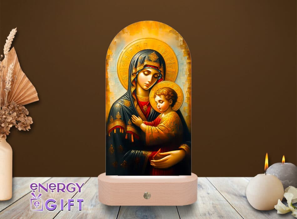 lampa led 3d icoana maica domnului si pruncul