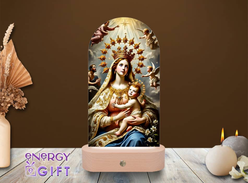 lampa led 3d icoana maica domnului si pruncul