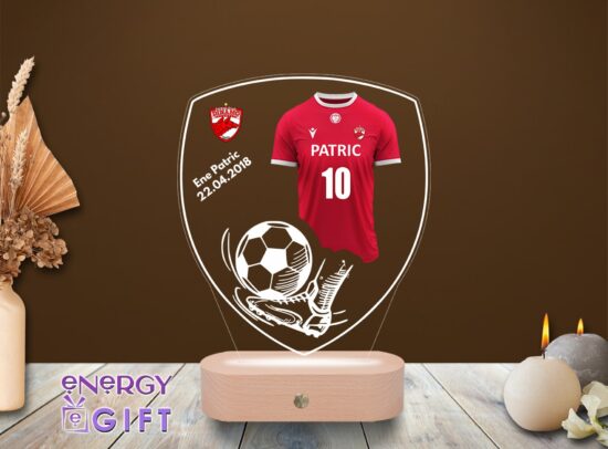 Lampa Led 3D Personalizata – Fotbal FC Dinamo 1948 București