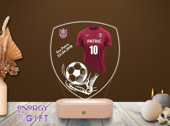 Lampa Led 3D Personalizata – Fotbal CFR Cluj