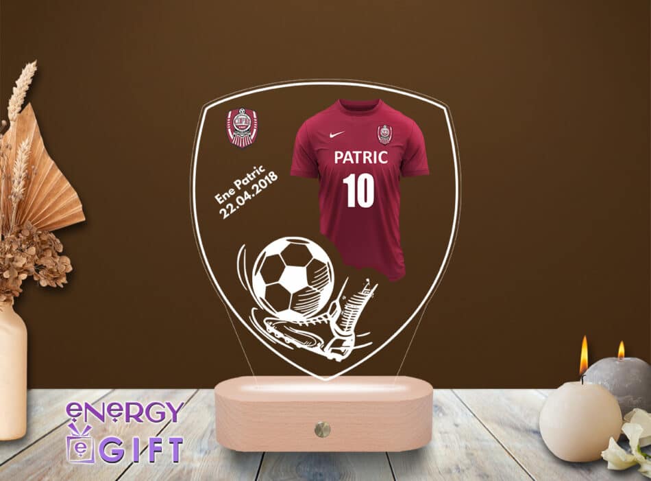 Lampa Led 3D Personalizata – Fotbal CFR Cluj
