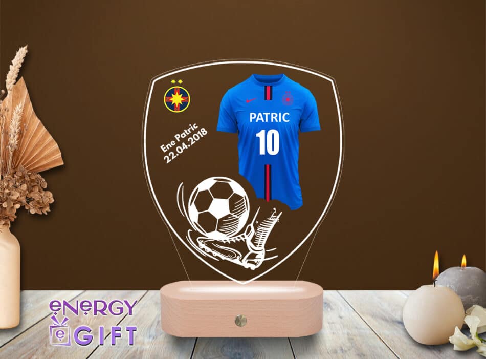 Lampa Led 3D Personalizata – Fotbal FCSB