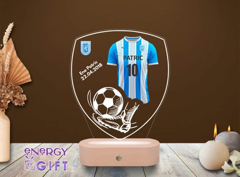 Lampa Led 3D Personalizata – Fotbal FC U Craiova 1948