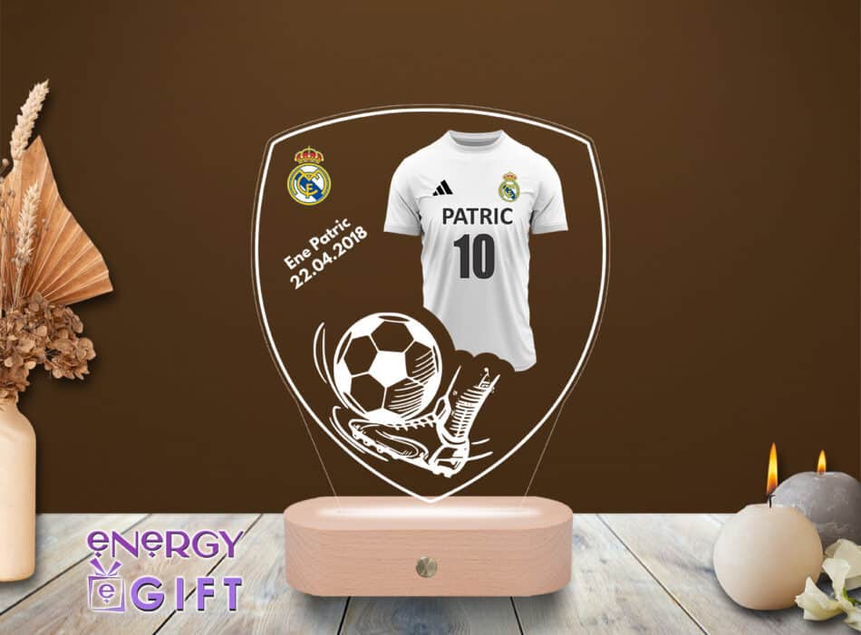 Lampa Led 3D Personalizata – Fotbal Real Madrid CF