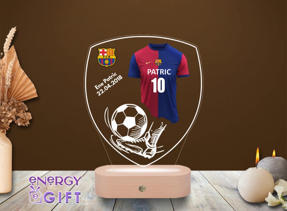 Lampa Led 3D Personalizata – Fotbal FC Barcelona