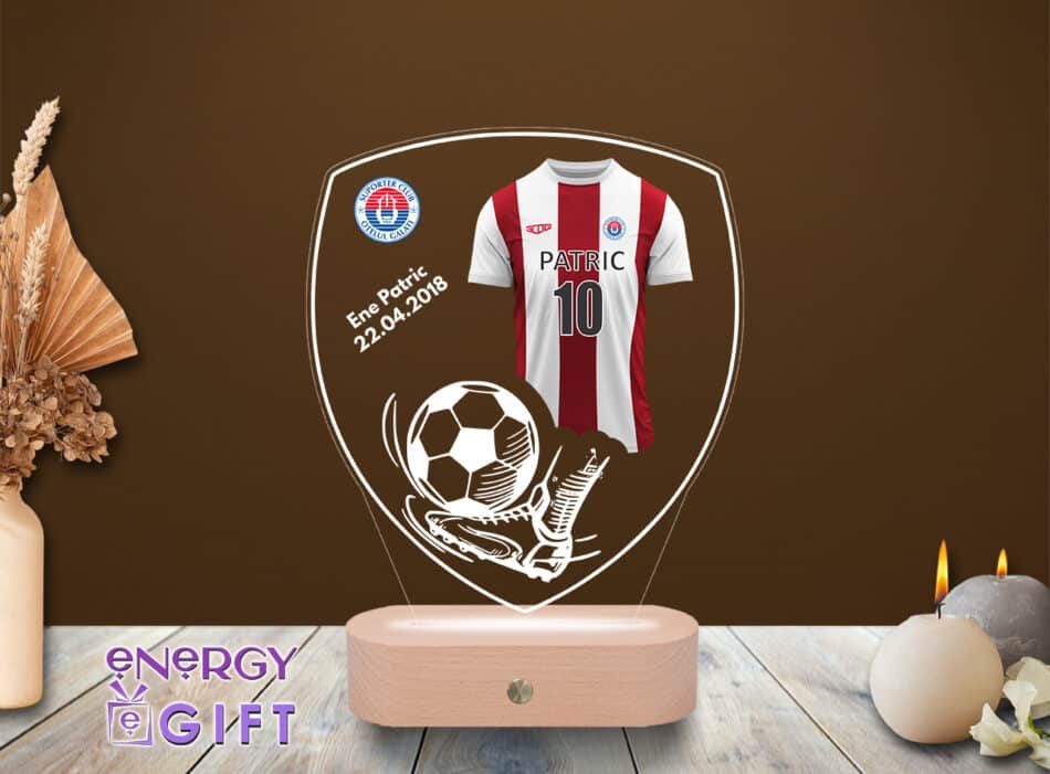 Lampa Led 3D Personalizata – Fotbal SC Oțelul Galați