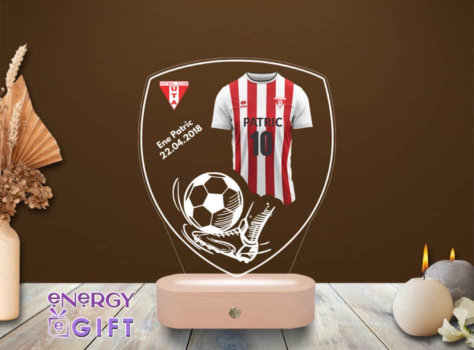 Lampa Led 3D Personalizata – Fotbal FC UTA Arad