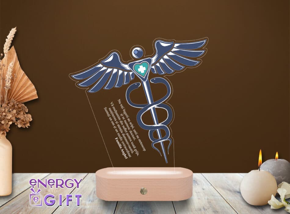 lampa led 3d personalizata doctor de familie