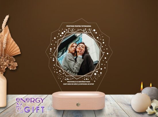 lampa led 3d personalizata rama foto familie