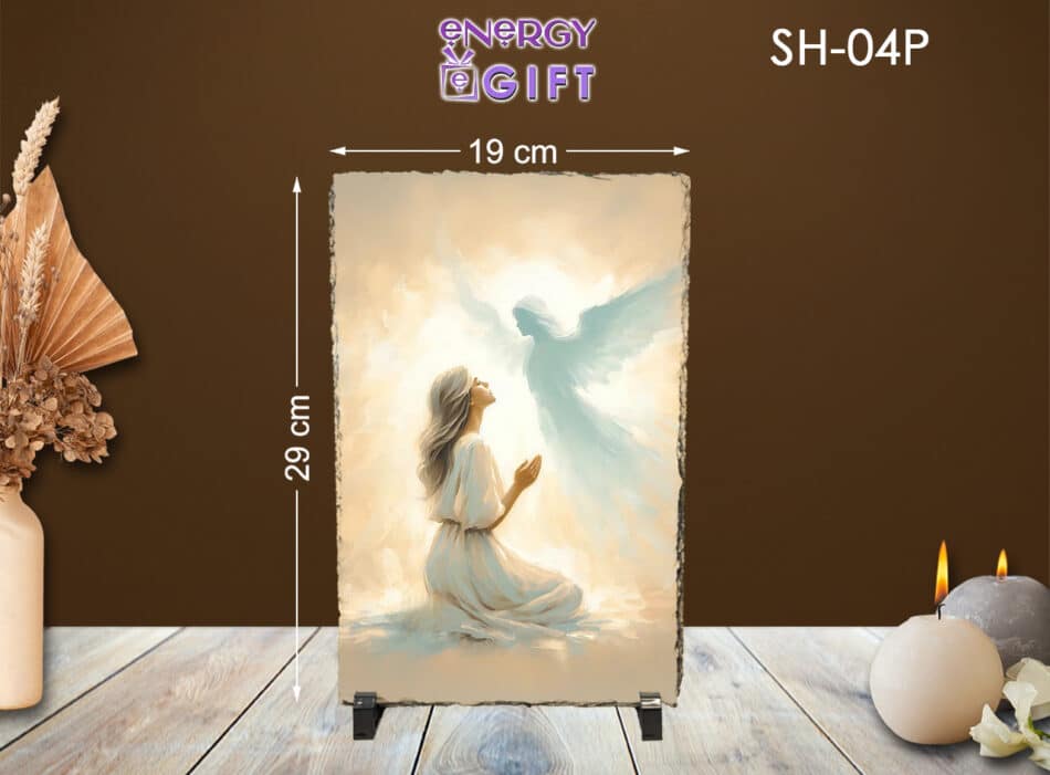 Tablou Piatra Religios ardezie inger pazitor