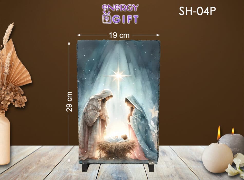 Tablou Piatra Religios ardezie nasterea domnului Iisus hristos ortodox