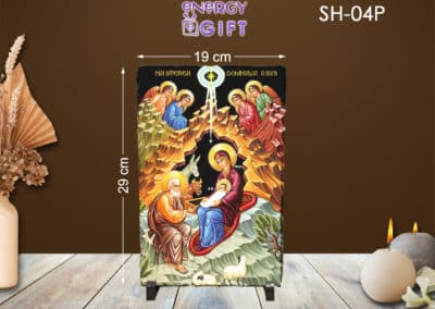 Tablou Piatra Religios ardezie nasterea domnului ortodox