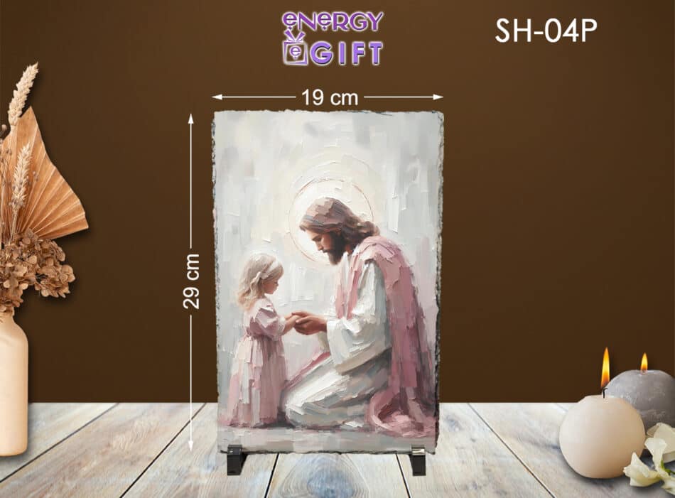 Tablou Piatra Religios ardezie icoana Iisus hristos in rugaciune