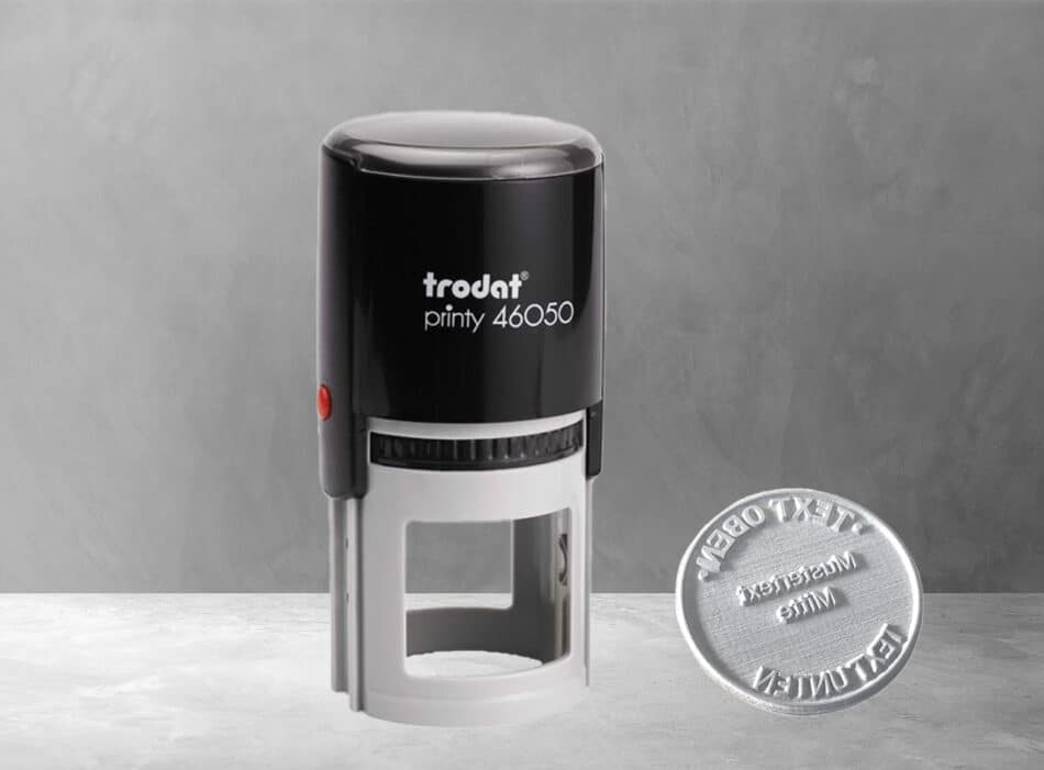 stampila rotunda 46050 neagra