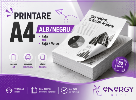 printare A4 alb-negru pentru documente
