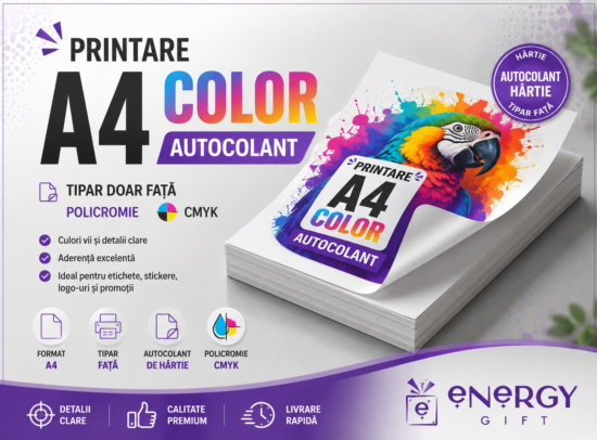 printare A4 color pe autocolant
