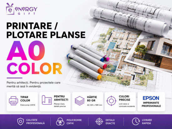 printare plotare planse A0 color hartie 80 gr policromie CMYK
