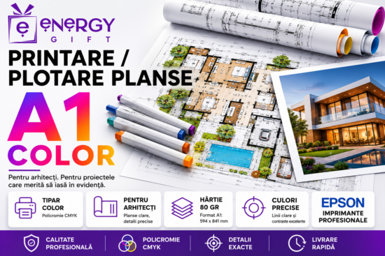 printare plotare planse A1 color hartie 80 gr policromie CMYK