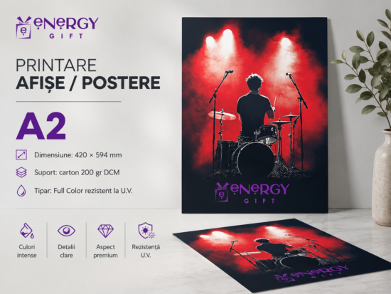 printare afise postere A2 full color carton 200 gr DCM
