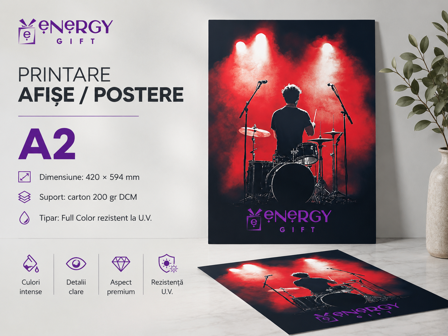 printare afise postere A2 full color carton 200 gr DCM