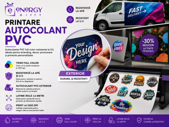 printare autocolant PVC full color exterior 1200 DPI