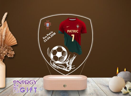 Lampă LED personalizată cu tematică Cristiano Ronaldo – cadou pentru suporteri