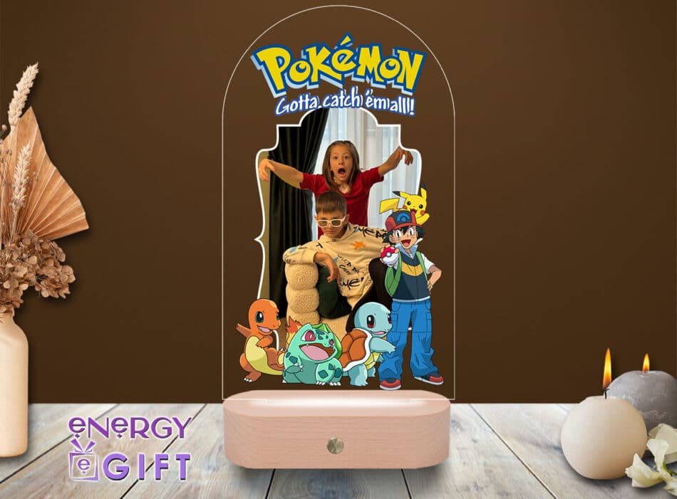 Lampă LED 3D cu tematică Pokémon – cadou pentru copii și colecționari