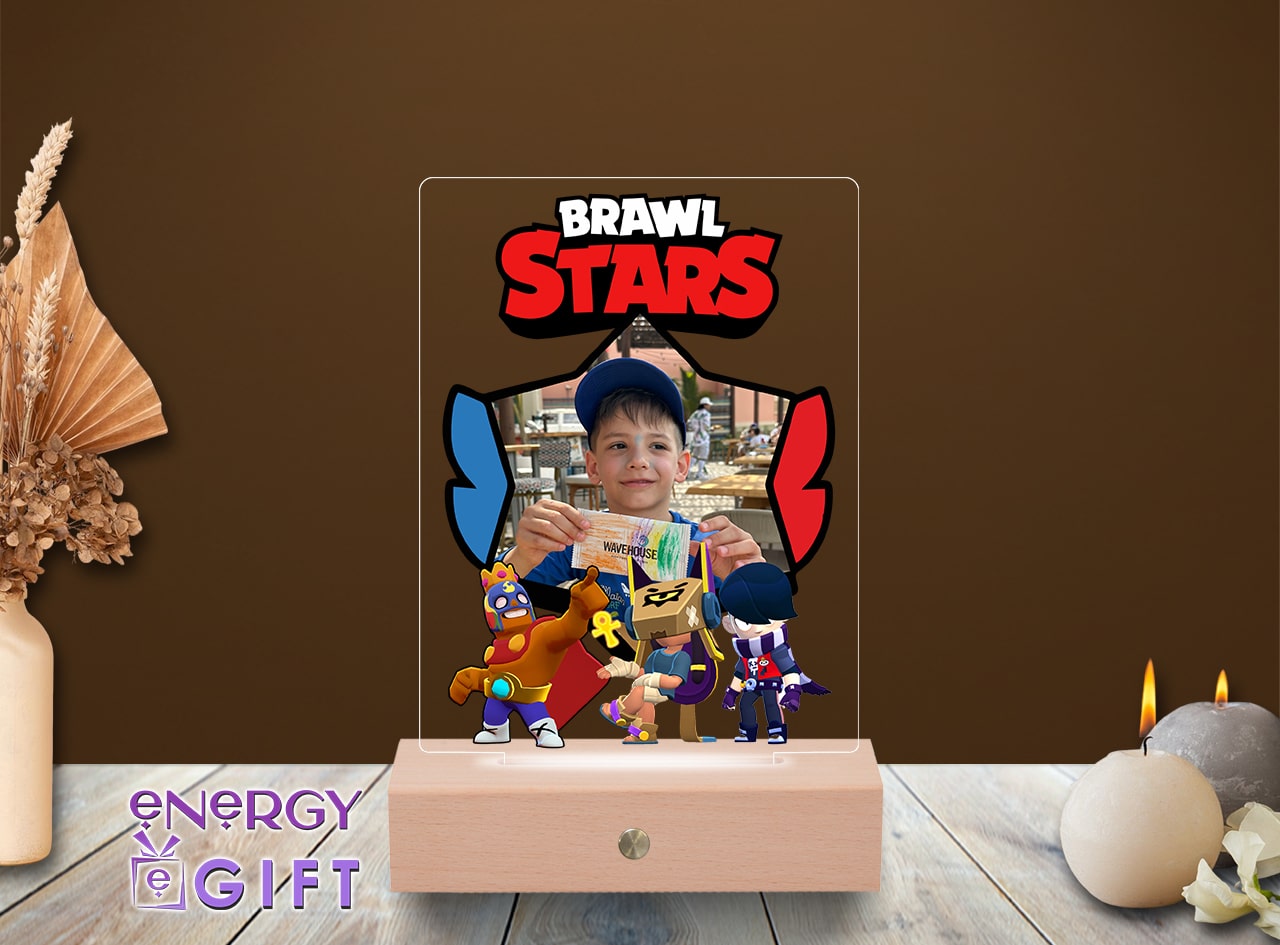 lampa led 3d personalizata brawl stars Lampa LED 3D Brawl Stars personalizată