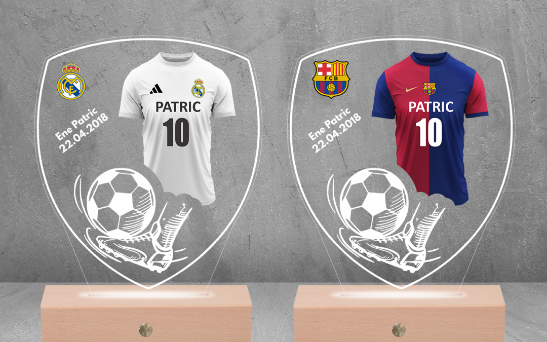 Lampă LED 3D personalizată pentru fotbal: Cadoul perfect pentru orice fan