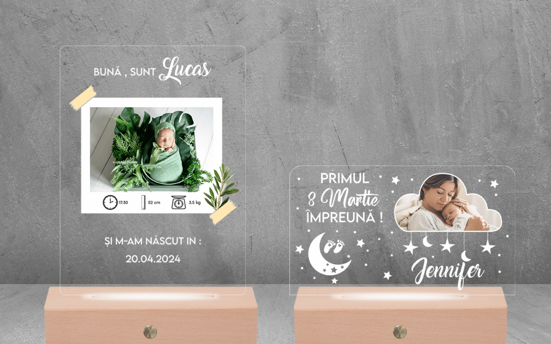 Lampă LED Personalizată pentru Familie – Cadoul Care Păstrează Amintirile Aproape