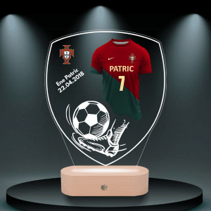 Lămpi LED 3D personalizate cu Messi, Ronaldo și echipe din Liga 1 – cadouri unice pentru fanii fotbalului