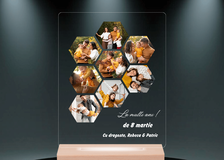 Lămpi LED personalizate – cadouri originale cu poză, text și design la comandă