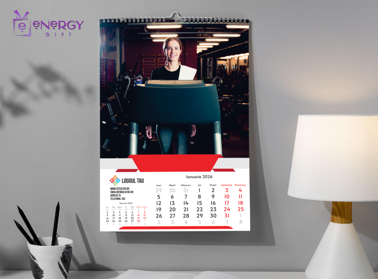 Calendar de Perete Personalizat cu Imagini de Produs – 12 File A3 | EnergyGift