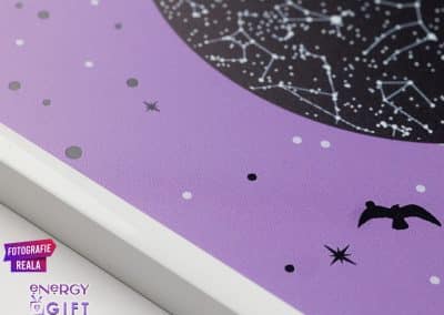 Harta stelelor personalizată – print UV color roz