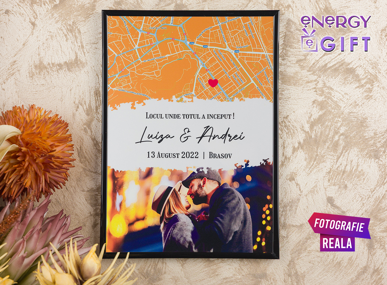 cadou personalizat cu harta cerului