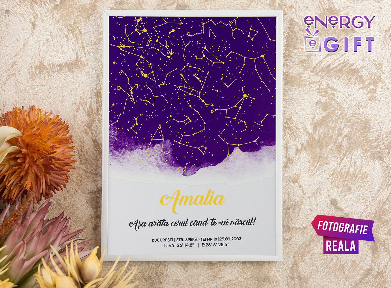 harta cerului personalizată pentru cupluri