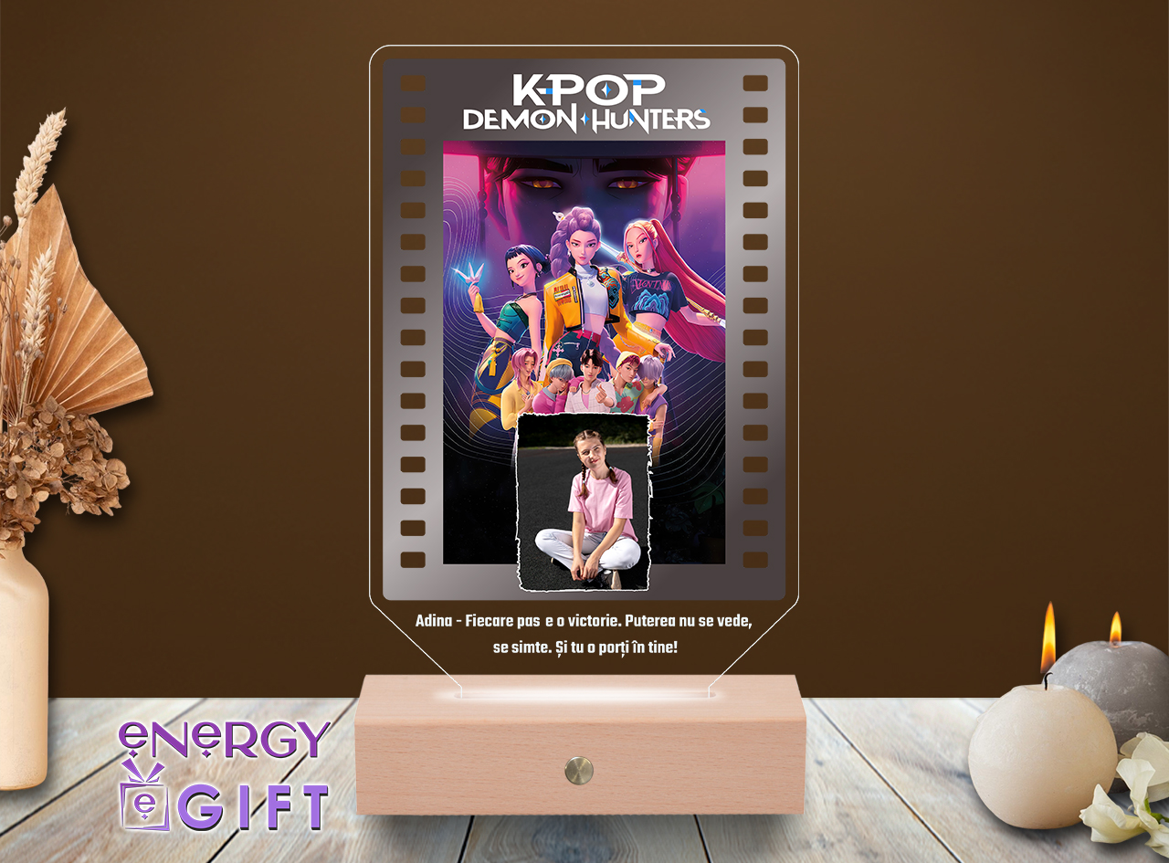 lampă LED 3D personalizată K-Pop cu nume