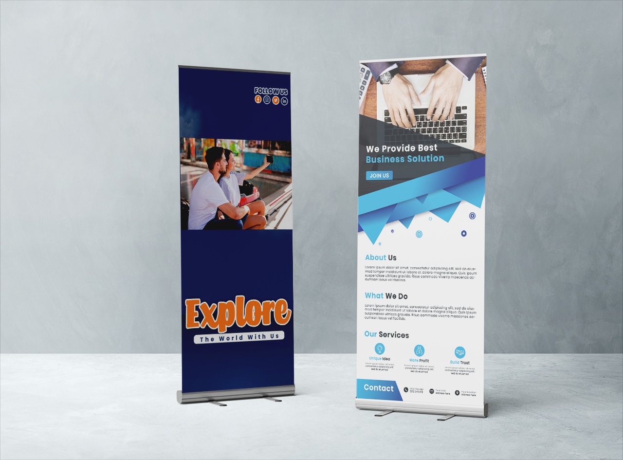 Printare UV Roll-up personalizat pentru firme – calitate profesională EnergyGift