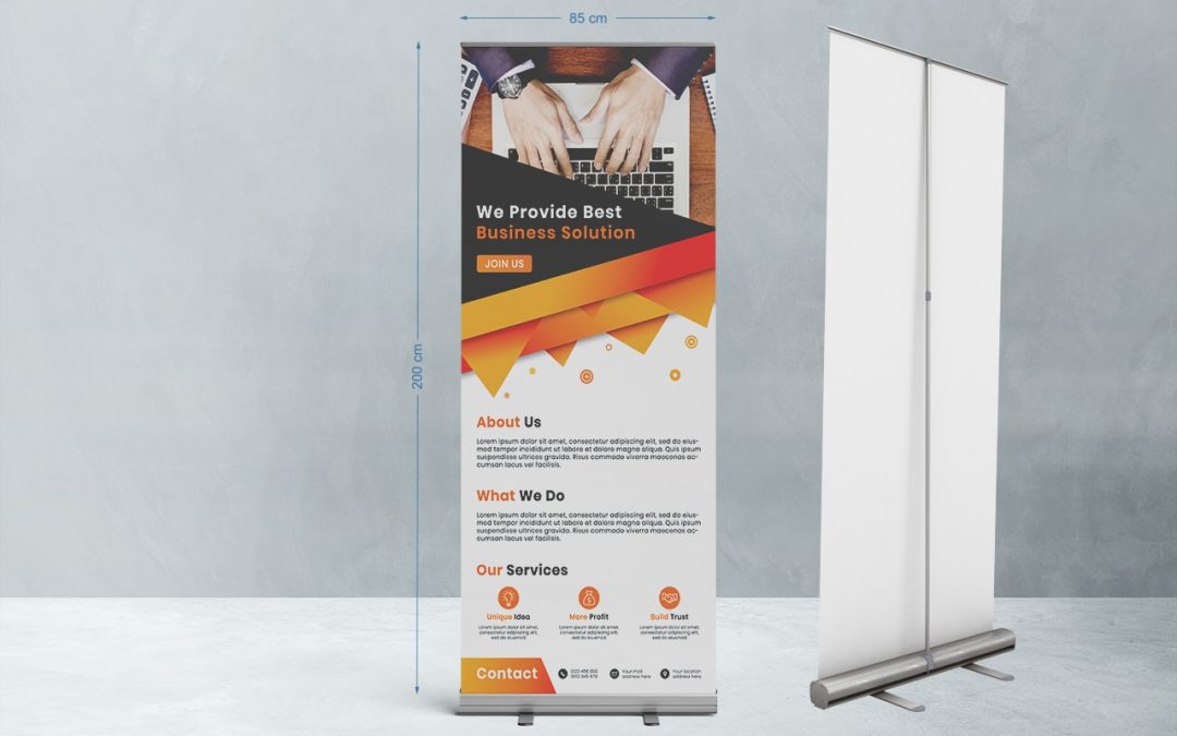Roll-up personalizat – soluția vizuală inteligentă pentru orice eveniment sau spațiu de promovare