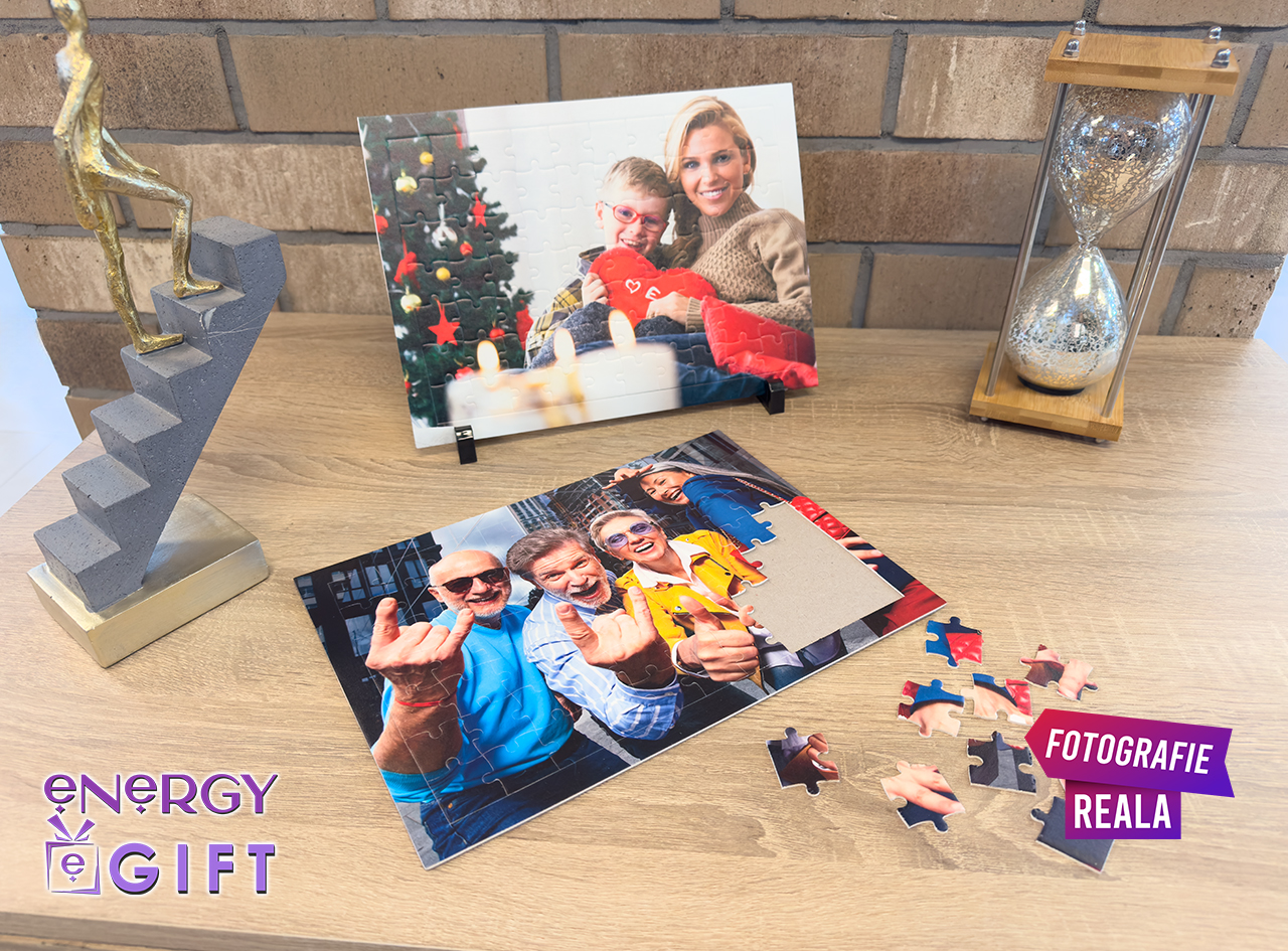 puzzle personalizat cu imagine și mesaj personal