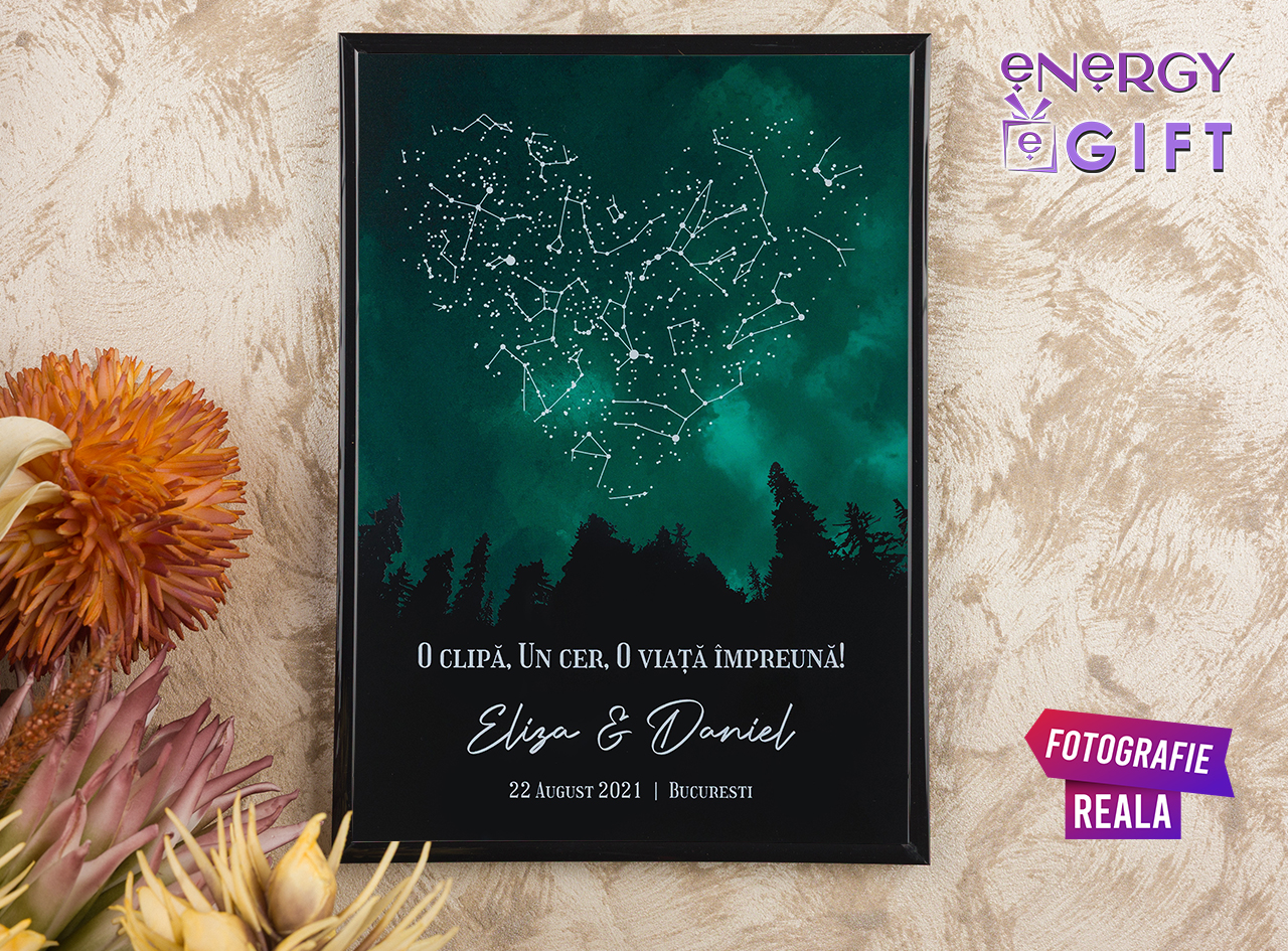 cadou romantic harta cerului personalizata